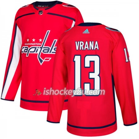 Mænd NHL Washington Capitals Trøje Jakub Vrana 13 Adidas 2017-2018 Rød Authentic